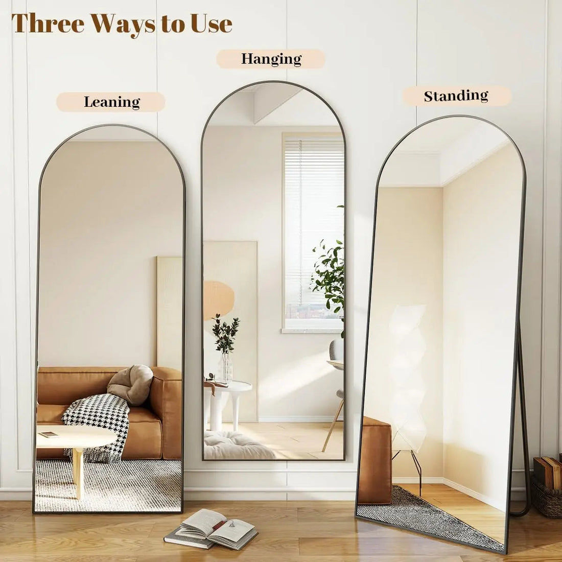 مرآة أرضية أنيقة بتصميم عصري للمنازل السعودية